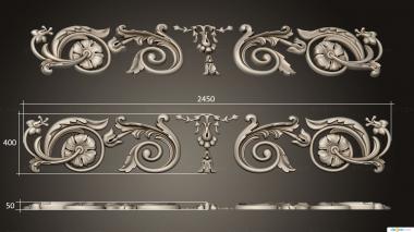 Set of onlays (Decors facade extension, KNK_0116) 3D models for cnc