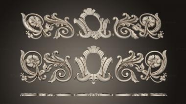 Set of onlays (Decors facade extension, KNK_0116) 3D models for cnc