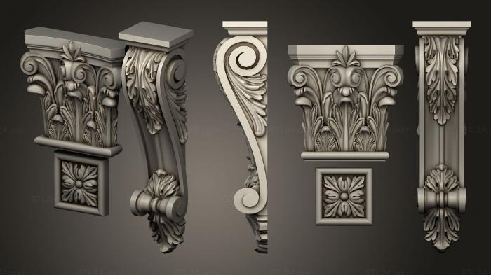 Set of carved models