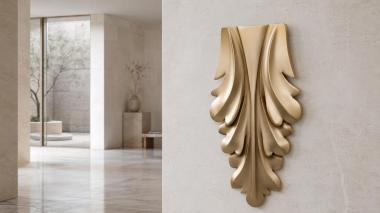Acant leaf (A classic decorative element with a geometrically ordered acanthus leaf, AKN_0010) 3D models for cnc