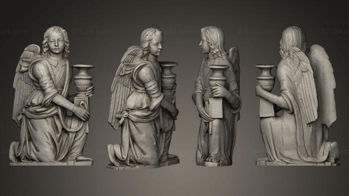 Angels (Kneeling angel holding a candlestick, AN_0126) 3D models for cnc