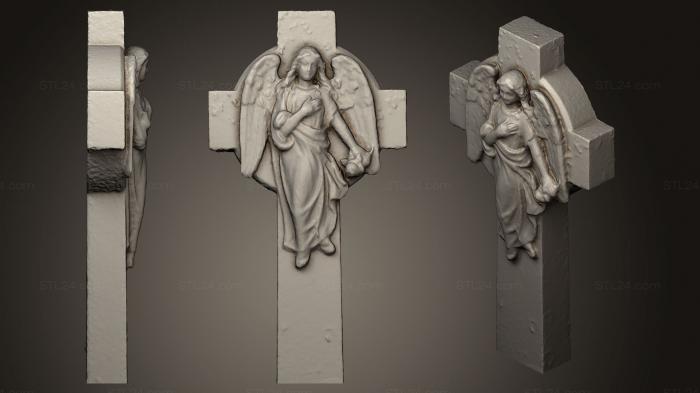 3d модели ангелы (Мемориал ангела Уитчерч Каноникорум, AN_0141) 3D модель для ЧПУ станка