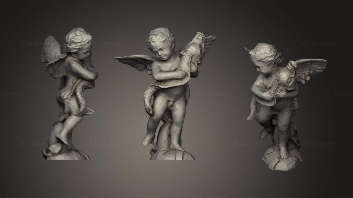 3d модели ангелы (Анхель Гонто Бронзофилл, AN_0164) 3D модель для ЧПУ станка