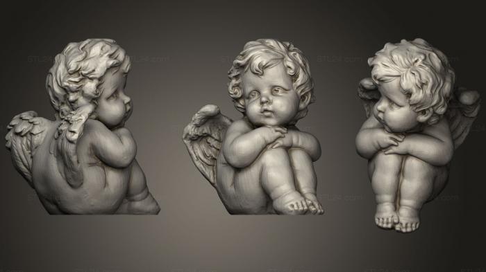 3d модели ангелы (Статуя Ангела (скульптура) (1), AN_0168) 3D модель для ЧПУ станка