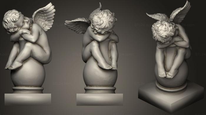 3d модели ангелы (Маленький Эрос на вазе, AN_0181) 3D модель для ЧПУ станка