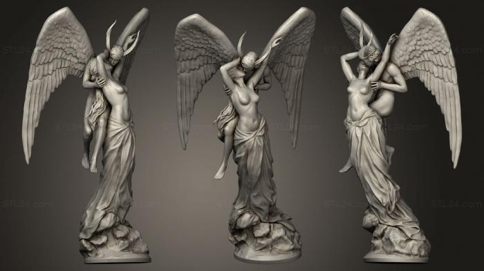 3d модели ангелы (Ангел и дьявол, AN_0212) 3D модель для ЧПУ станка