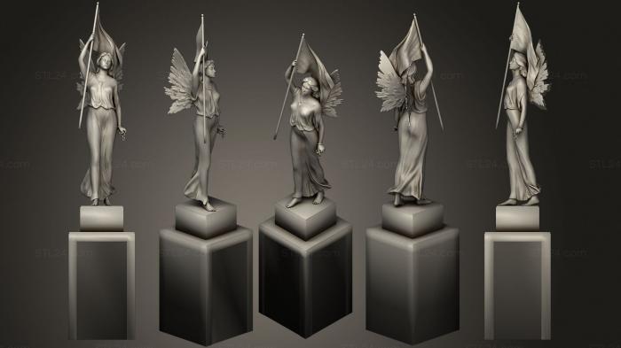 3d модели ангелы (Статуя Ангела Свободы, AN_0216) 3D модель для ЧПУ станка