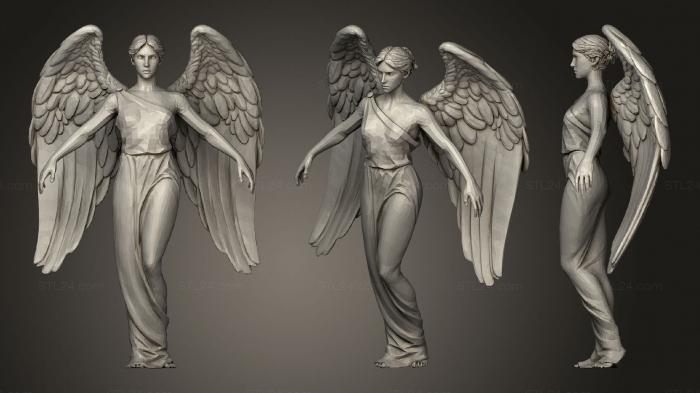 3d модели ангелы (Статуя Ангела, AN_0218) 3D модель для ЧПУ станка