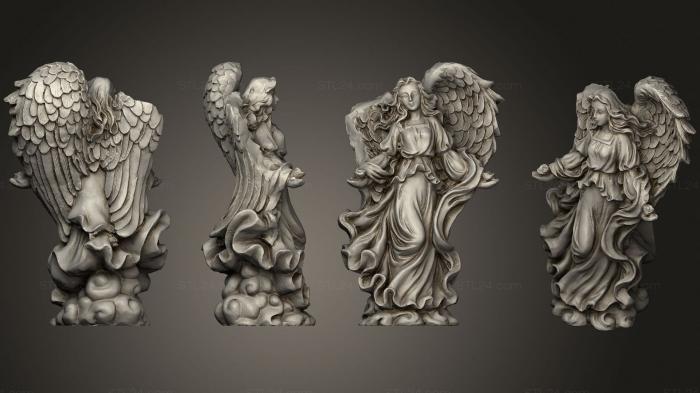 3d модели ангелы (Ангел со Сломанным Крылом, AN_0220) 3D модель для ЧПУ станка
