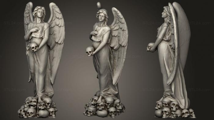 3d модели ангелы (Ангел Смерти, AN_0223) 3D модель для ЧПУ станка