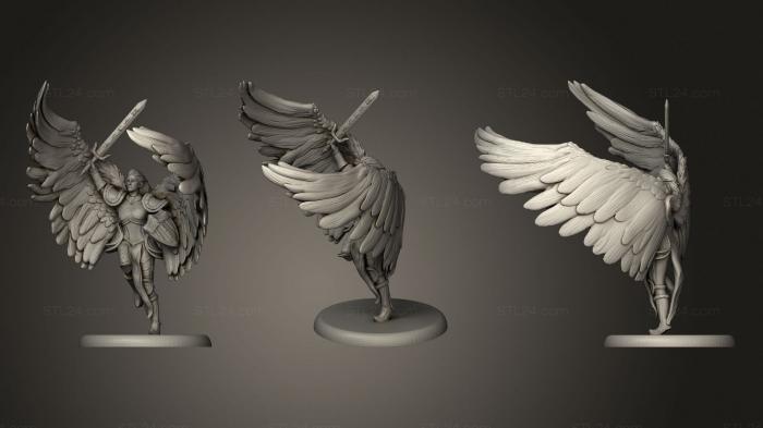 3d модели ангелы (Ангельский паладин простая основа, AN_0224) 3D модель для ЧПУ станка