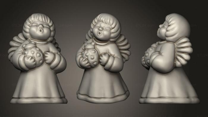 3d модели ангелы (Анджело, AN_0225) 3D модель для ЧПУ станка
