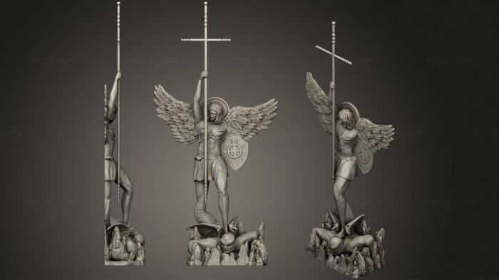 3d модели ангелы (Архангел Михаил, AN_0227) 3D модель для ЧПУ станка