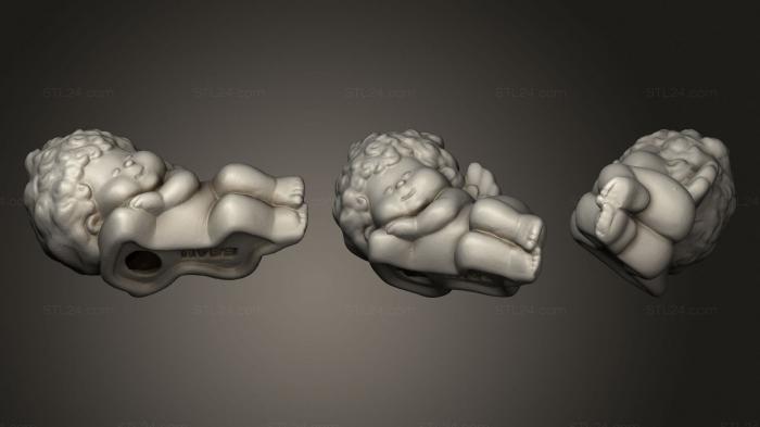 3d модели ангелы (Маленький Ангелочек, AN_0234) 3D модель для ЧПУ станка