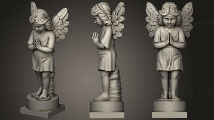 3d модели ангелы (Ангелочек с крылышками, AN_0249) 3D модель для ЧПУ станка