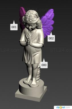 Angels (Angel with wings, AN_0249) 3D models for cnc