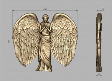 Angels ( monument to an angel with wide wings, AN_0259) 3D models for cnc