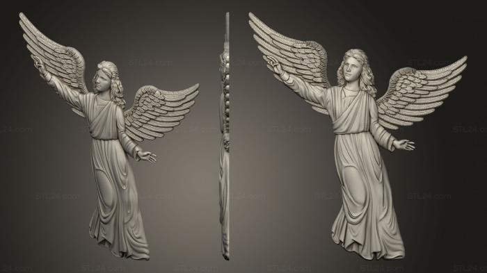 3d модели ангелы (Парящий ангел, AN_0260) 3D модель для ЧПУ станка