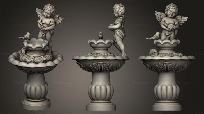 Angels (Fountain with an angel, AN_0262) 3D models for cnc