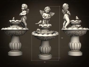 Angels (Fountain with an angel, AN_0262) 3D models for cnc