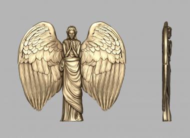 Angels ( monument angel with big wings version1, AN_0265) 3D models for cnc