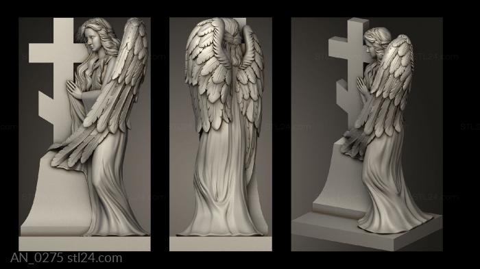 Monument angel with wings version 2