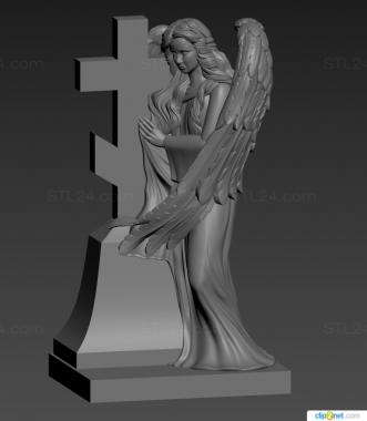 Angels (Monument angel with wings version 2, AN_0275) 3D models for cnc