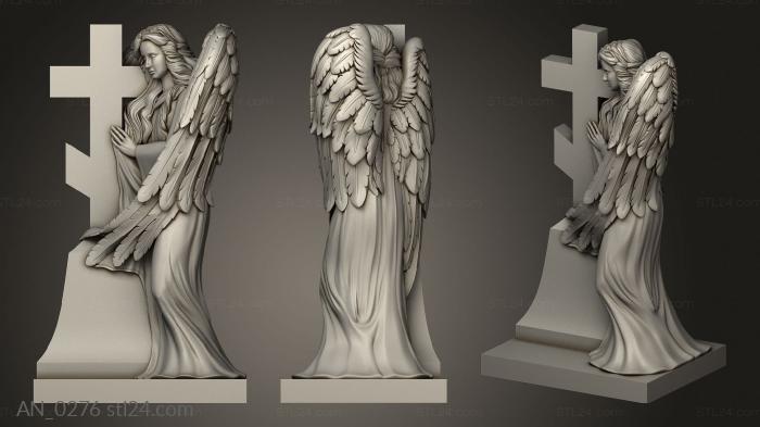 Monument angel with wings version 3