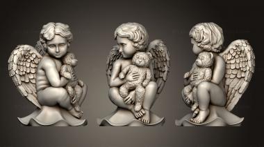 Angels (Little angel with a toy, AN_0279) 3D models for cnc