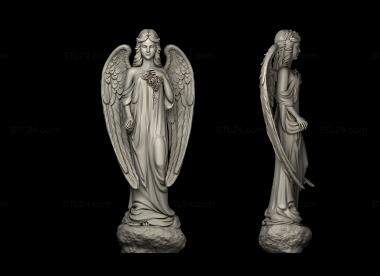 Angels (Angel with roses, AN_0285) 3D models for cnc