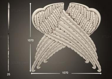 Angels (Cherub Wings version2, AN_0286) 3D models for cnc