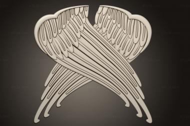 Angels (Cherub Wings version3, AN_0287) 3D models for cnc