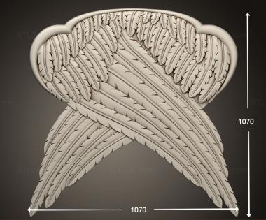 Angels (Cherub Wings version1, AN_0288) 3D models for cnc