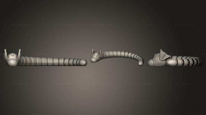 Anime (Articulated Dratini Arc Pokemon, ANIME_0008) 3D models for cnc