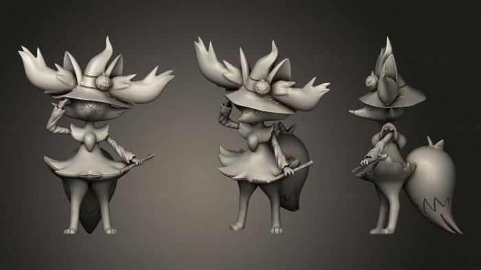Anime (Braixen Witch, ANIME_0027) 3D models for cnc