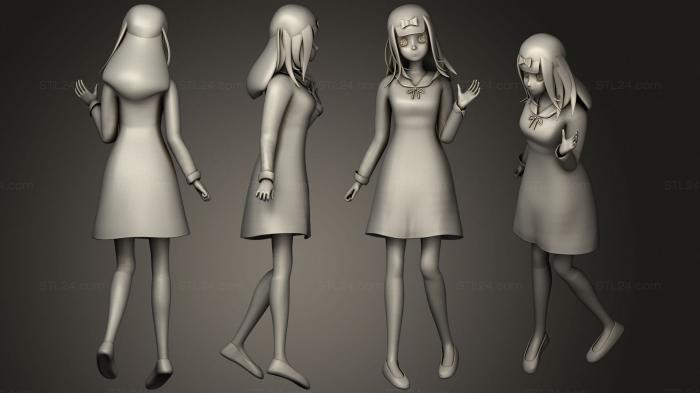 Anime (Chika Fujiwara from Kaguya sama Love is War, ANIME_0045) 3D models for cnc