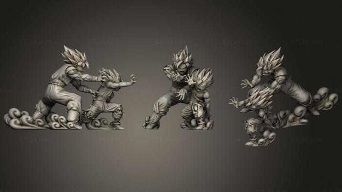 Anime (Gohan Goku Kamehameha, ANIME_0108) 3D models for cnc