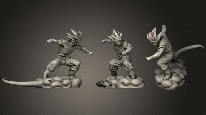 Anime (Goku flying nimbus, ANIME_0115) 3D models for cnc