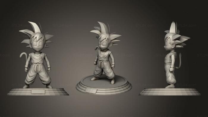 Anime (Goku Kid Dragon Ball, ANIME_0122) 3D models for cnc