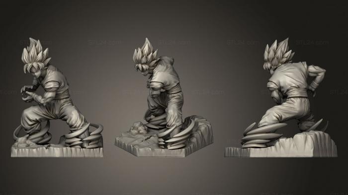 Anime (Goku SSJ Absolute Dragon Ball, ANIME_0130) 3D models for cnc