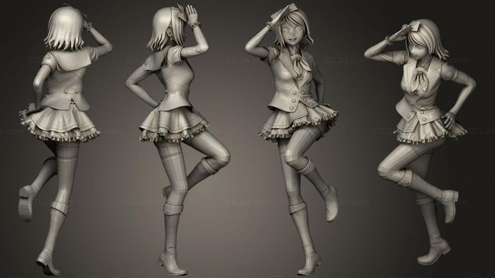 Anime (Idol 6 poses3, ANIME_0173) 3D models for cnc