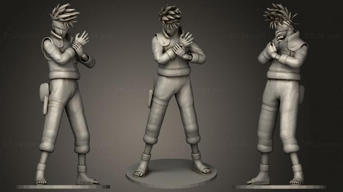 Anime (Kakashi Naruto, ANIME_0193) 3D models for cnc