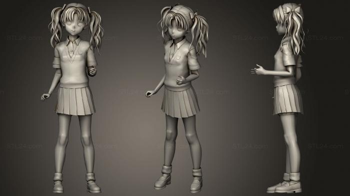 Anime (Kuroko Shirai, ANIME_0218) 3D models for cnc