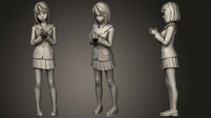 Anime (Megumi Kato 01, ANIME_0237) 3D models for cnc