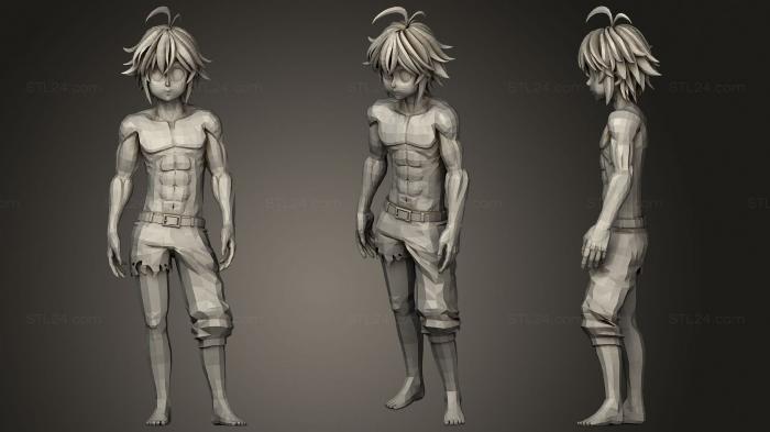 Anime (Meliodas Nanatsu, ANIME_0239) 3D models for cnc