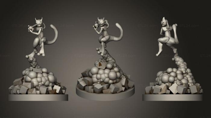 Anime (Mewtwo pokemon remimule, ANIME_0243) 3D models for cnc