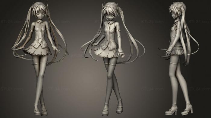 Anime (Miku Hatsune 2, ANIME_0246) 3D models for cnc