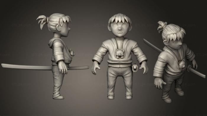 Anime (Modern Samurai Sculpt, ANIME_0254) 3D models for cnc