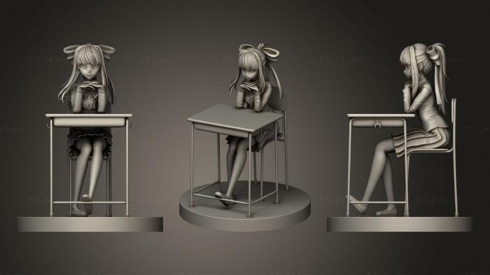 Anime (Monika doki doki literature club, ANIME_0256) 3D models for cnc