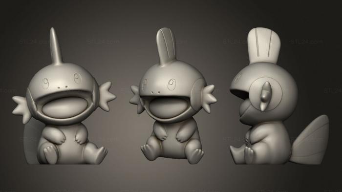 Anime (Mudkip Pokemon, ANIME_0258) 3D models for cnc